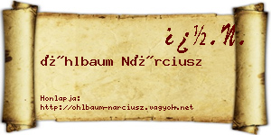 Öhlbaum Nárciusz névjegykártya